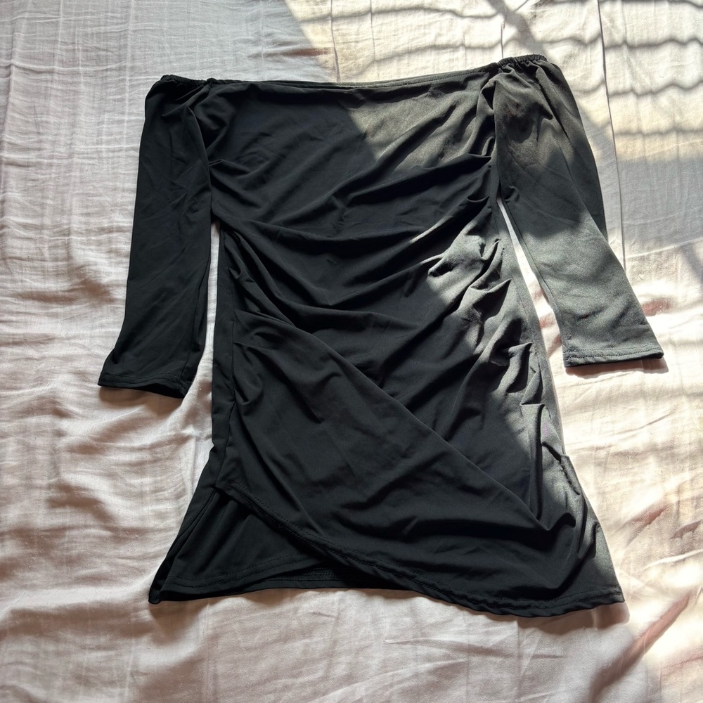 Elegant Black Off-Shoulder Dress